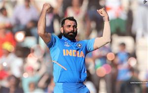 Indian cricketer Mohammed Shami - a right-arm fast bowler